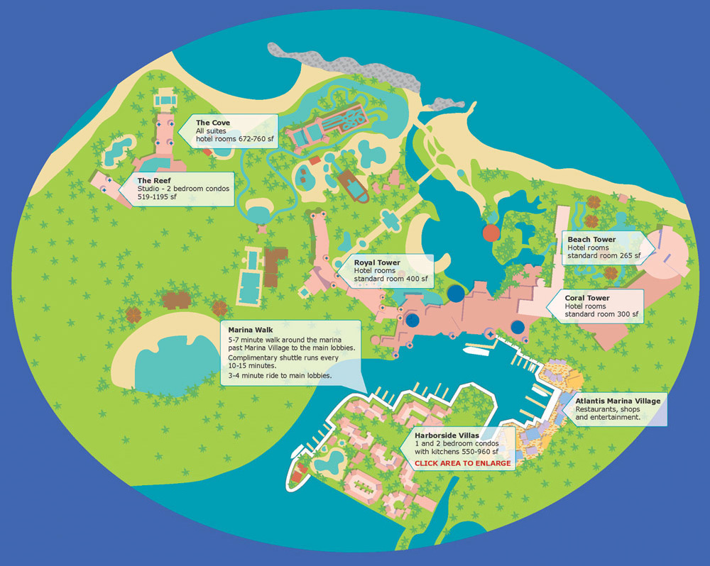 Atlantis Paradise Island Map